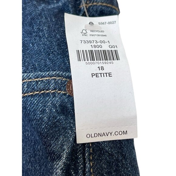 Old Navy Jeans Womens Size 18 Petite High Rise Slouchy Straight Secret Pockets - Picture 4 of 7